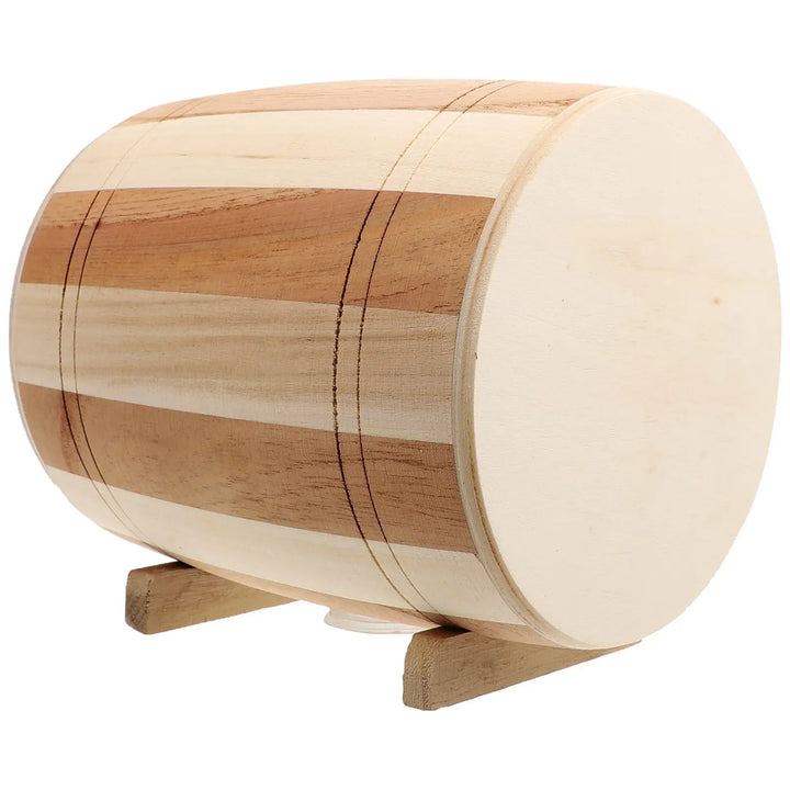 Wooden Barrel Piggy Bank