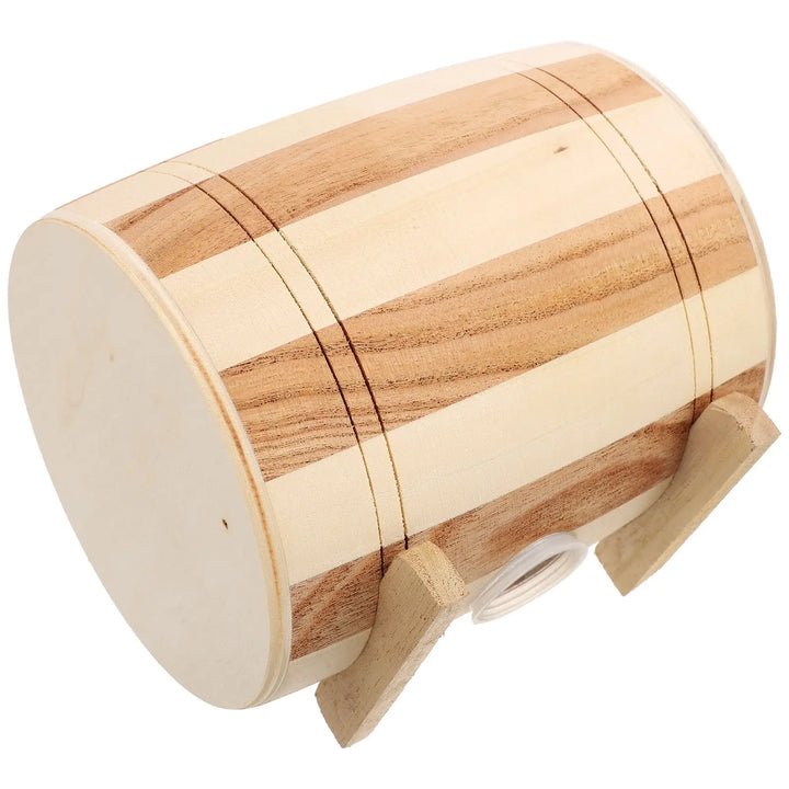 Wooden Barrel Piggy Bank