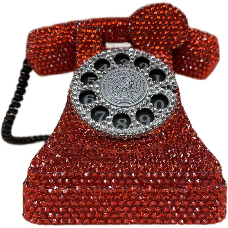 Rhinestone Telephone Piggy Bank Piggy Bank Palace