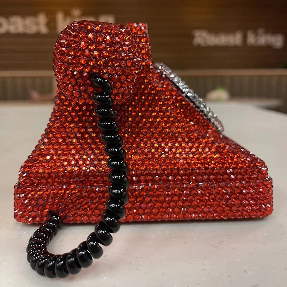 Rhinestone Telephone Piggy Bank Piggy Bank Palace