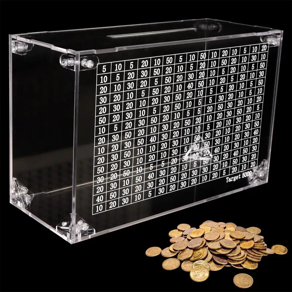 Clear Acrylic Savings Bank Piggy Bank Palace