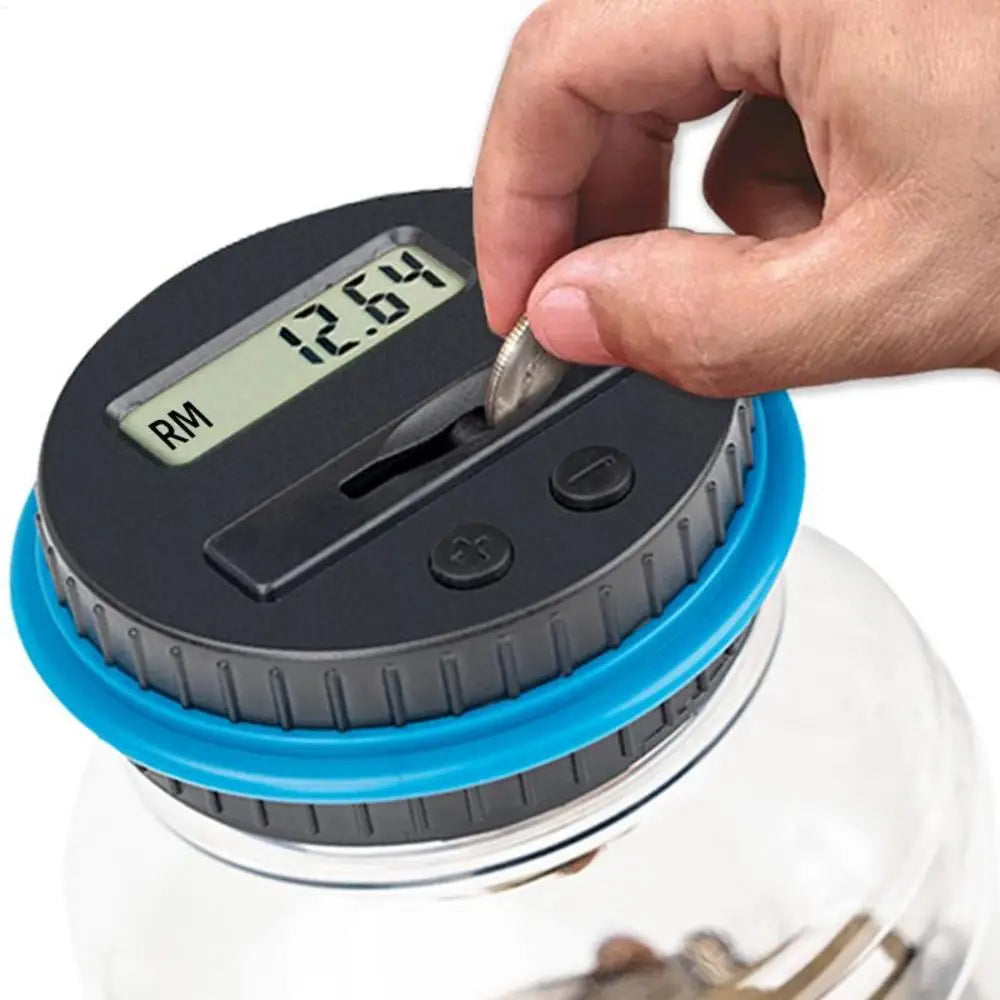 Digital Coin Counting Jar Piggy Bank Palace